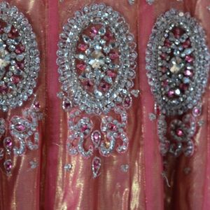 East Indian heavily Rhinestoned Dress Sz M